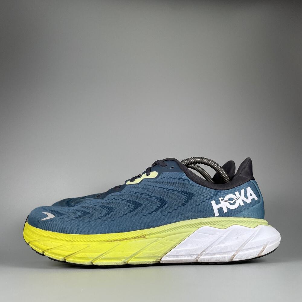 Hoka Arahi 6 Men's 10 D Graphite Coral Teal Green Athletic Sneaker Running Shoes